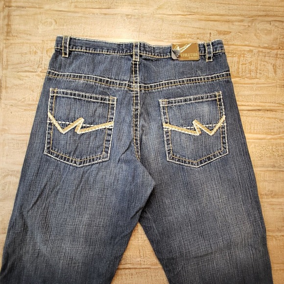 Evolution In Design Men's Jeans Size 40 Blue Distressed Baggy Denim 37x32 - Picture 9 of 11